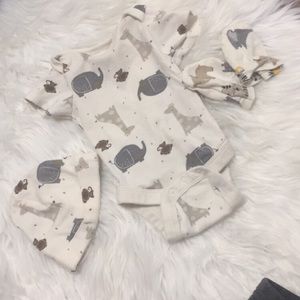 Hat,onesie, mittens